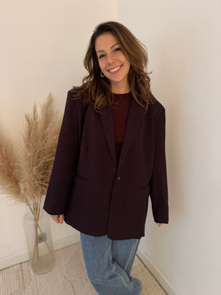 Sparkling plum blazer