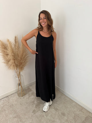 black flowy dress