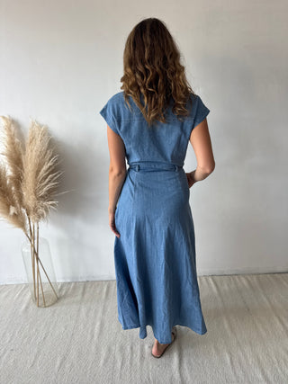 Denim maxi dress