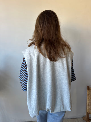 Grey zipper vest
