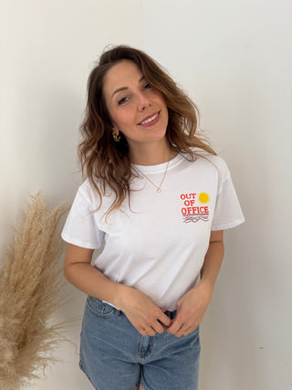 Out of office white t-shirt
