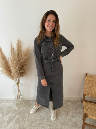 Grey denim dress