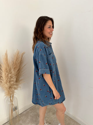Cherry's denim shirt dress