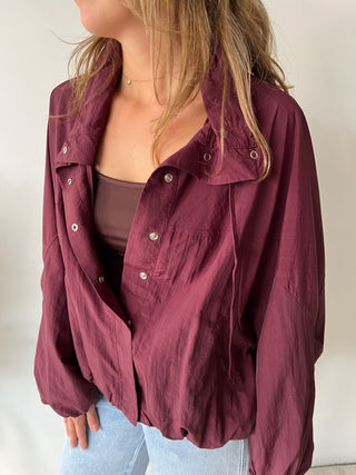 Burgundy lightweight jacket