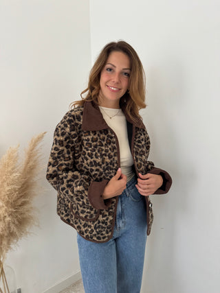 Leopard fall jacket