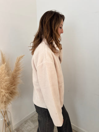 beige teddy vest