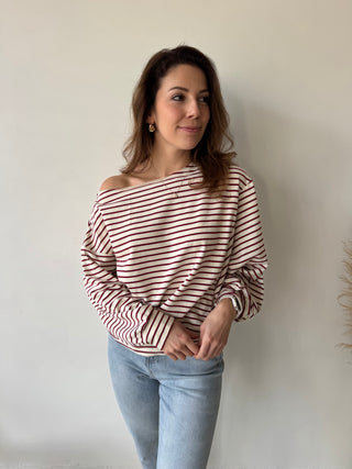 Burgundy asymmetric top