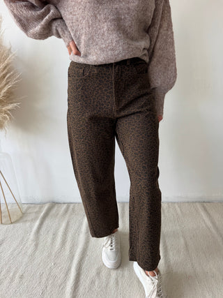 Leopard brown pants