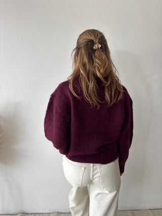 burgundy autumn knit