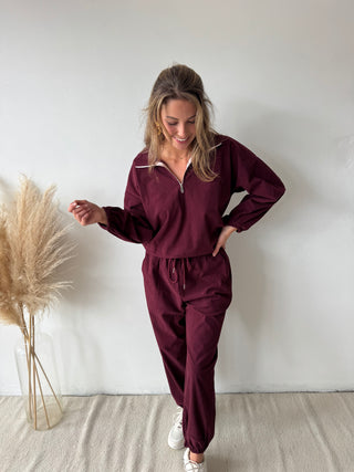 Burgundy corduroy set
