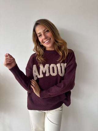 Burgundy amour knit