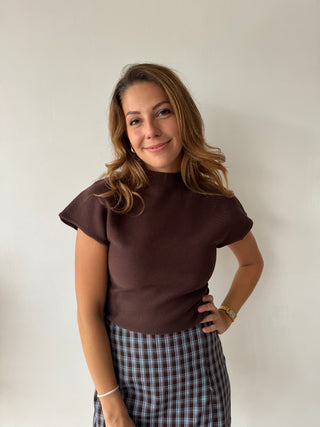 Brown classy top