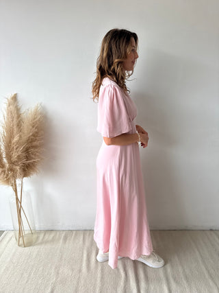 Soft pink maxi dress