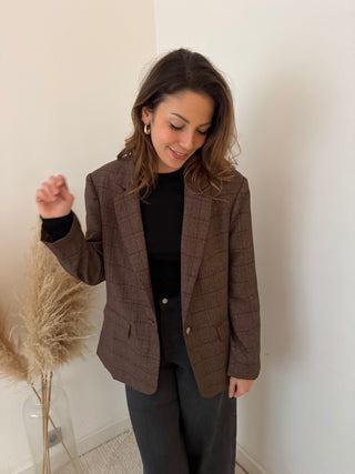 Brown check blazer