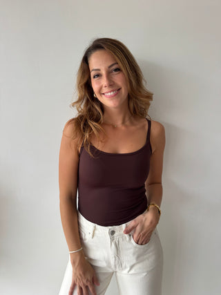 Brown tank top