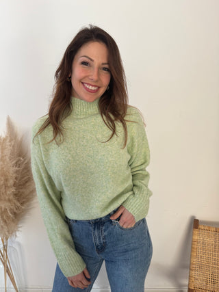 Super soft green turtleneck knit