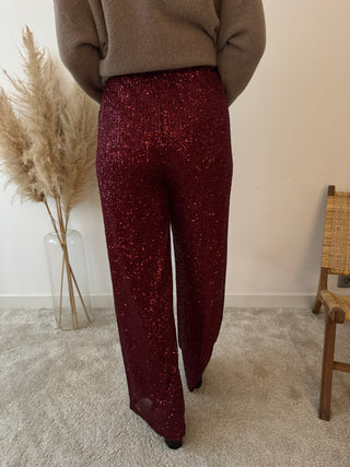 Burgundy comfy glitter pants