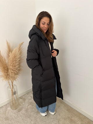 Black puffer coat