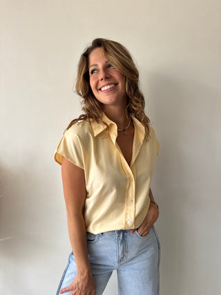 Yellow sleeveless shirt