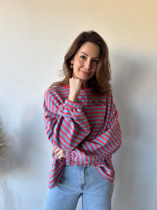 Yellow mommy striped sweater
