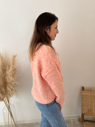 Peach smiley knit