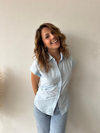 Blue centered blouse