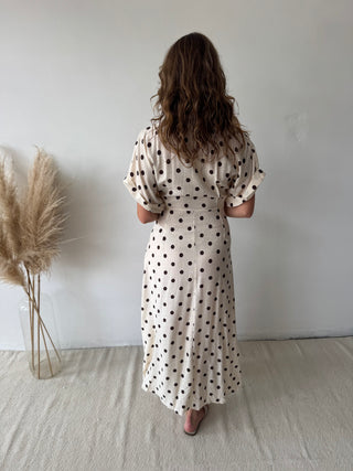 Polka dots knot dress