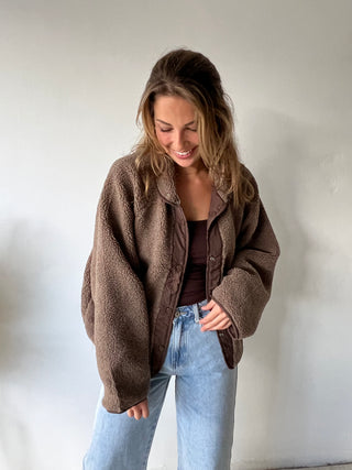 Brown reversible jacket
