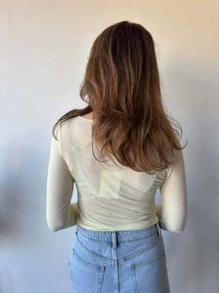 Yellow cashmere top