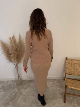 Camel ribbed set