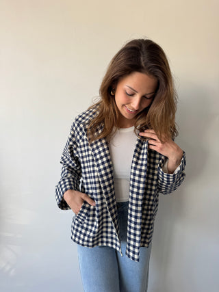 Blue vichy jacket