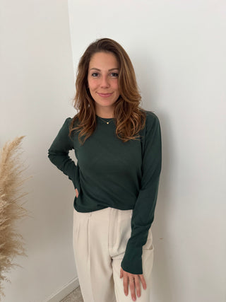 Soft simple dark green knit