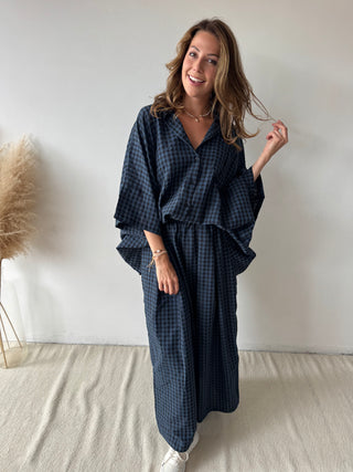 Navy vichy set