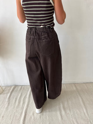 Brown barrel pants