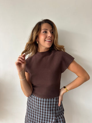 Brown classy top