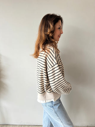 Navy striped sweater