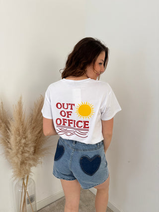 Out of office white t-shirt
