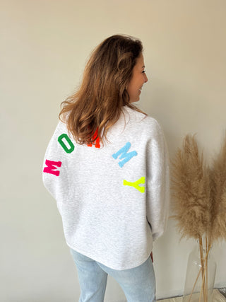 Colorful mommy sweater