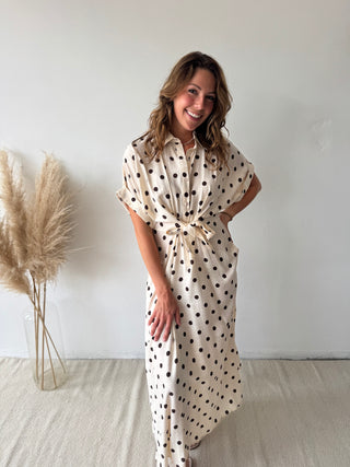 Polka dots knot dress