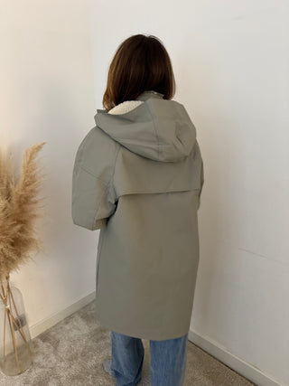 Kaki rain jacket