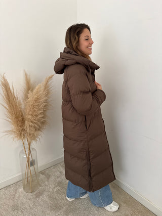 Brown puffer coat