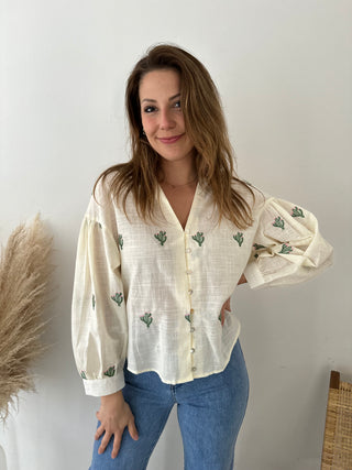 Cactus long sleeve blouse