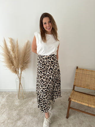 Leopard maxi skirt