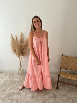 Peach maxi dress