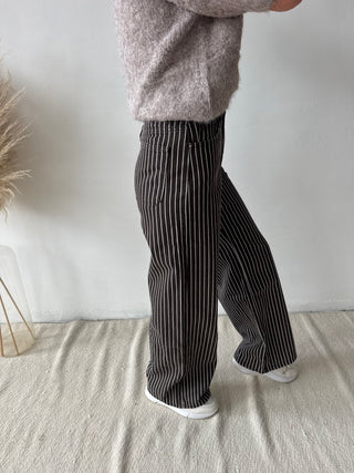 Brown striped pants
