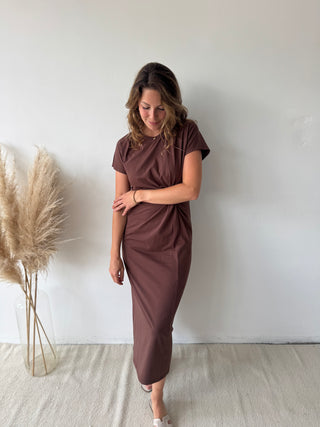 Brown knot dress