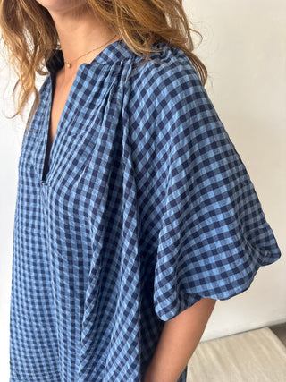 Navy Vichy dress
