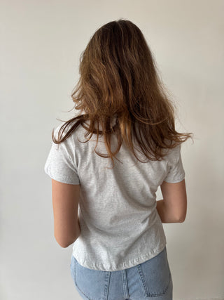 Bow detail grey t-shirt