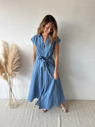 Denim maxi dress
