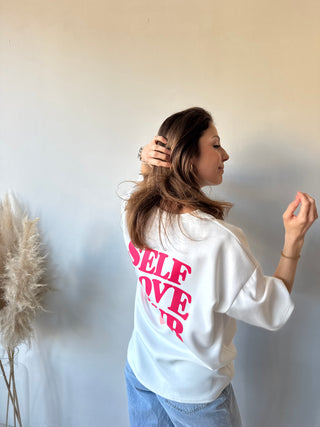 Red self love club t-shirt